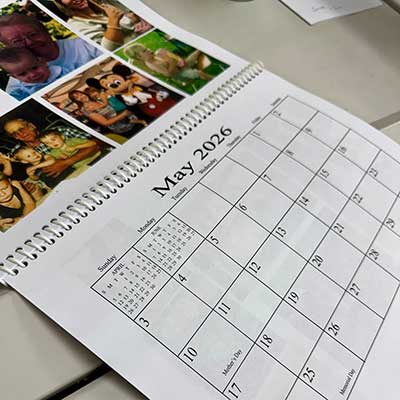 Custom printed calendar