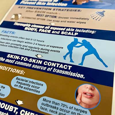 Wrestling skin advisory poster