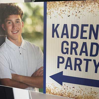 Graduation party signs